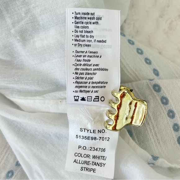 Anthropologie Paige Ari White Blue Striped Dress - Picture 6 of 6